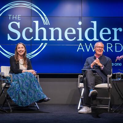 Leah Stokes and Greg Dalton on stage at Climate One